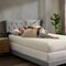 Nestl Bed Frame with Green Tea Graphite Memory Foam Mattress and Headboard Wingback
